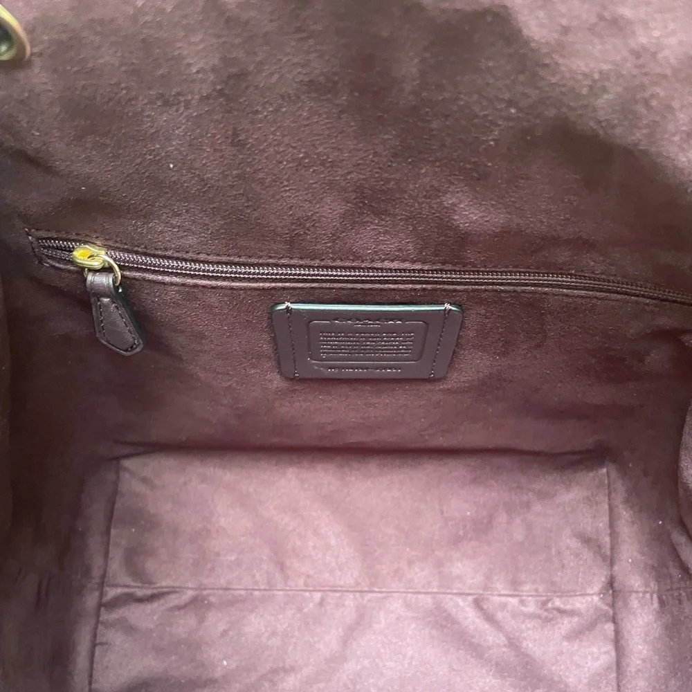 NWT!π€π€COACH KLEO SUEDE, SIGNATURE CANVAS BACKPACK & COACH ZIP CARD CASE! - Picture 6 of 10
